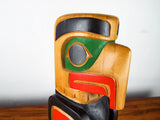 Vintage Eagle Totem Pole Sculpture by Cody Mathias