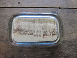 Antique Photo Glass Paperweight Tourist Gift