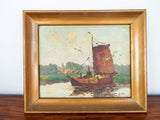 Antique Signed Seascape Oil Painting ~ Andreas Dirks