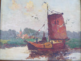 Antique Signed Seascape Oil Painting ~ Andreas Dirks