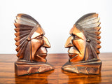 Art Deco Style Indian Chief Geometric Bookends