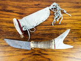 Vintage Sioux Plains Tribes Indians Trade Knife Elk Dreamer Knife Elk Antler