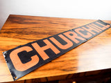 Vintage Metal Political Winston Churchill Sign Retro Cigar Signage Wall Hanging