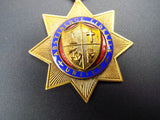 Antique Religious Temperance Army Abstinence Fidelity United Medal Badge Pin