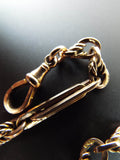 Antique English 9K Gold Pocket Watch Albert Chain 14"