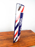 Vintage 1940s Advertising Enamel Barber Shop Corner Sign