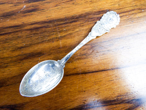 1898 Admiral Dewey Olympia Ship Sterling Spoon