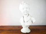 Antique French Sevres Bisque Head Of Boy Bust Sculpture Brongniart After Houdon