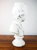 Antique French Sevres Bisque Head Of Boy Bust Sculpture Brongniart After Houdon