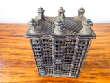 Antique Cast Iron Bank High Rise Tiered Building Piggy Money Box A C Williams