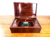 Antique English Mahogany Wood Sewing Box