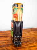 Vintage Eagle Totem Pole Sculpture by Cody Mathias