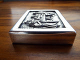 Vintage Religious Art Henryk Winograd Pure Silver HW999 Repousse Paperweight