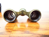 Antique French Mother Of Pearl Marchand Opera Glasses Binoculars Paris w/ Case