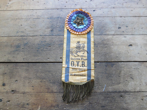 Temperance Orange Order OYB Pinback Ribbon - Yesteryear Essentials
 - 1