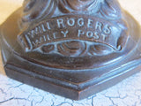 Collectible Will Rogers & Wiley Post Aviation Decor Collectible Table Lamp Sculpture - Yesteryear Essentials
 - 3