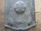 Antique Bronze Decorative Military Plaque 1907 - Yesteryear Essentials
 - 7