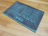 1940 Heavy Bronze Plaque for the Works Projects Administration - Yesteryear Essentials
 - 8