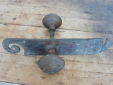 Antique Civil War Era Brass Strike Plate & Door Knobs -The Union Yale & Town - Yesteryear Essentials
 - 6