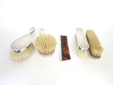 Sterling Silver British Vanity Set Silver Hallmarks Brushes 5 piece - Yesteryear Essentials
 - 2