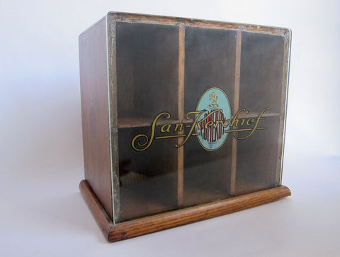 Vintage Pomeroy Chicago San Kerchief Counter Advertising Display Case - Yesteryear Essentials
