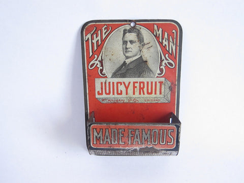 Vintage Advertising Wrigleys The Man Made Famous Match Holder - Yesteryear Essentials
