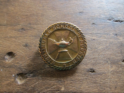 Antique Nightingale School of Nursing Pinback Button - Yesteryear Essentials
 - 1