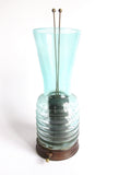 Antique Jacobs Ladder Jar Aquamarine Glass - 18th/19th C - Yesteryear Essentials
 - 3