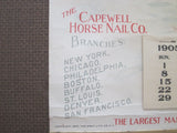 Vintage 1905 Advertising Calendar for Capewell Horse Nails - Yesteryear Essentials
 - 12