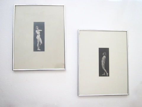 Pair of 1920s Albert Arthur Allen Silver Gelatin Framed Nude Photographs - Yesteryear Essentials
 - 1