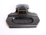 Antique German Black Metal Desk Inkwell - Yesteryear Essentials
 - 9