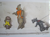 1930's signed Boris O Klein Canine Hand Colored Print - 'Tu Viens Beau Blond' - Yesteryear Essentials
 - 3