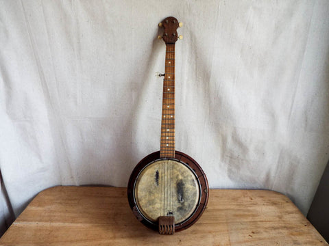 Vintage Surale Wooden 5 String Banjo Musical Instrument - Yesteryear Essentials
 - 1