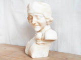 1920s Art Deco Alabaster Marble Sculpture Female Bust Flapper Style - Yesteryear Essentials
 - 6