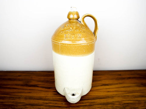 Antique English1 Gallon Crock Jug ~ H Inwood Grocer, Luton - Yesteryear Essentials
 - 1