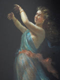 Antique Oil on Paper La Danza Pompeii Dancing Maenad 18th/19th Century