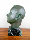 Signed Bronze Male Bust Sculpture by Nadia Scarpitta - Yesteryear Essentials
 - 2