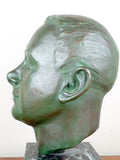 Signed Bronze Male Bust Sculpture by Nadia Scarpitta - Yesteryear Essentials
 - 12