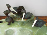 Antique Austrian Bronze Pelican Sculpture Desk Set - Yesteryear Essentials
 - 7