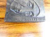 Alex Shagin Bronze Georgia O'Keeffe Arum Medallion