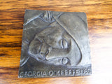 Alex Shagin Bronze Georgia O'Keeffe Arum Medallion