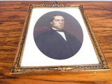 Antique 19th C Framed Portrait Miniature Oil Painting - Yesteryear Essentials
 - 2