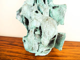 Abstract Brutalist Bronze Sculpture of Wallace Stevens Poem