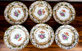 Antique German Carl Thieme Potschappel Porcelain 10" Dishes