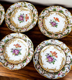 Antique German Carl Thieme Potschappel Porcelain 10" Dishes