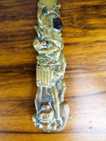 Vintage Japanese Shakudo Meiji Era Macaque Letter Opener - Yesteryear Essentials
 - 2