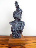 Signed Bronze Female Bust Sculpture by  Peter M Fillerup