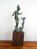 Vintage Bronze Female Mermaids Sculpture - Yesteryear Essentials
 - 8