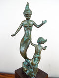 Vintage Bronze Female Mermaids Sculpture - Yesteryear Essentials
 - 2