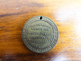 Antique Religious Old Oaken Bucket Temperance Medal